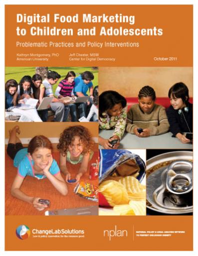 Digital Food Marketing to Children and Adolescents Cover